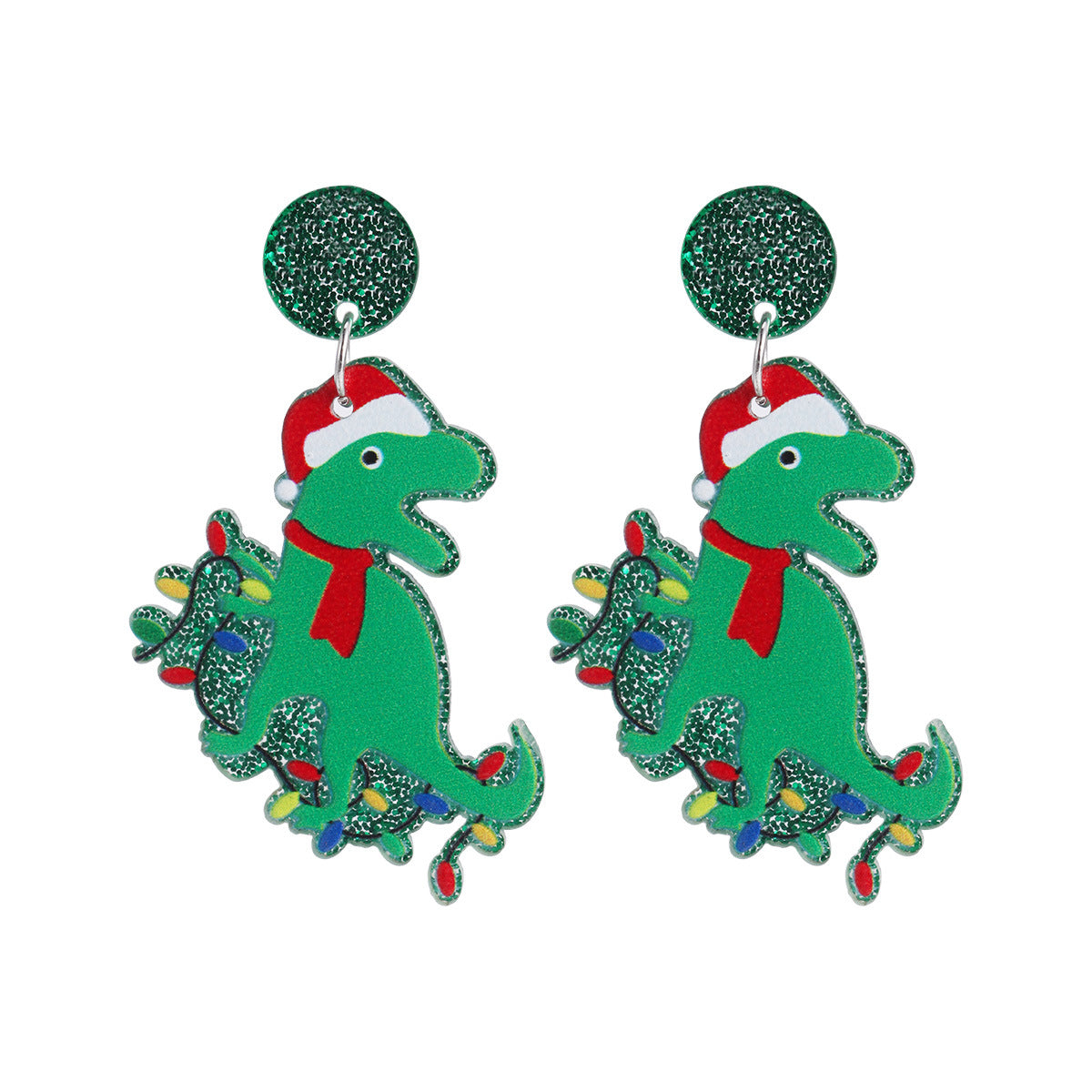 Carton de gros dessin animé Elk Old Snowman Boucles d'oreilles colorées