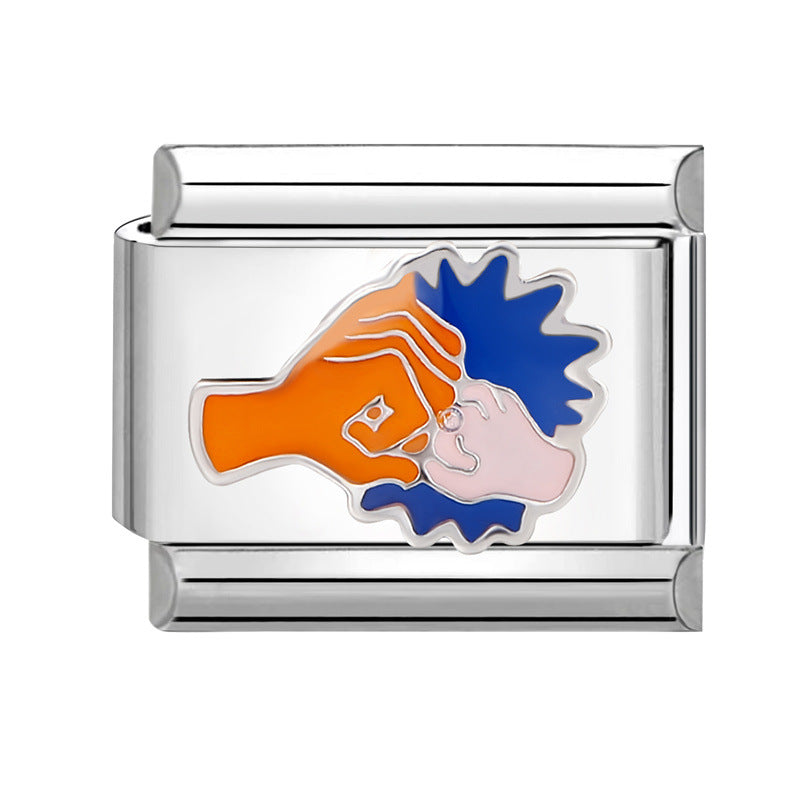 Wholesale Italian Charm Bracelet 9mm DIY Splicing Cute Creative Stainless Steel Composable Bracelet