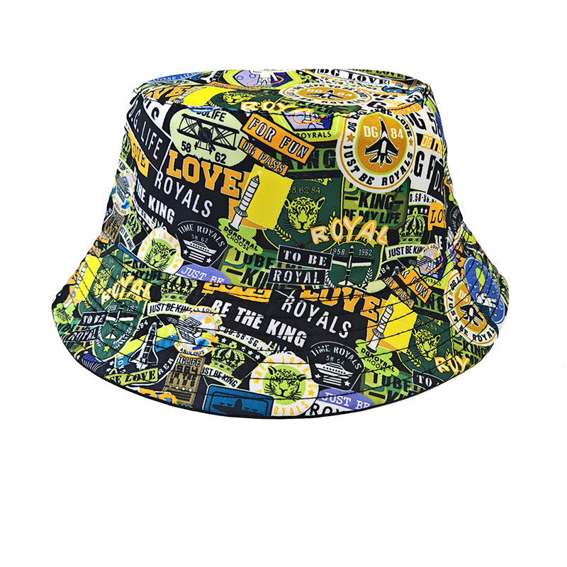 Wholesale Pastoral Print Reversible Bucket Hat,  Wide Brim Sun Protection Fashion Accessory for Outdoor,  Gift Boutique Resale