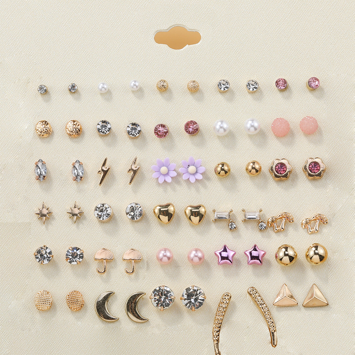 Wholesale 30 pairs/ set of bow flowers starfish butterfly earrings set