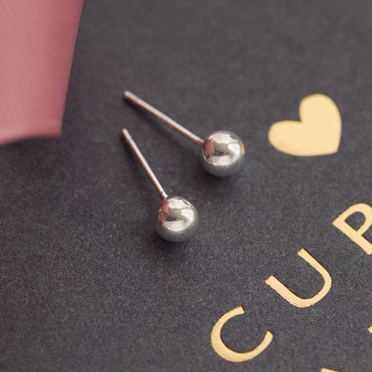 Wholesale Copper Electroplated Round Ball Earrings