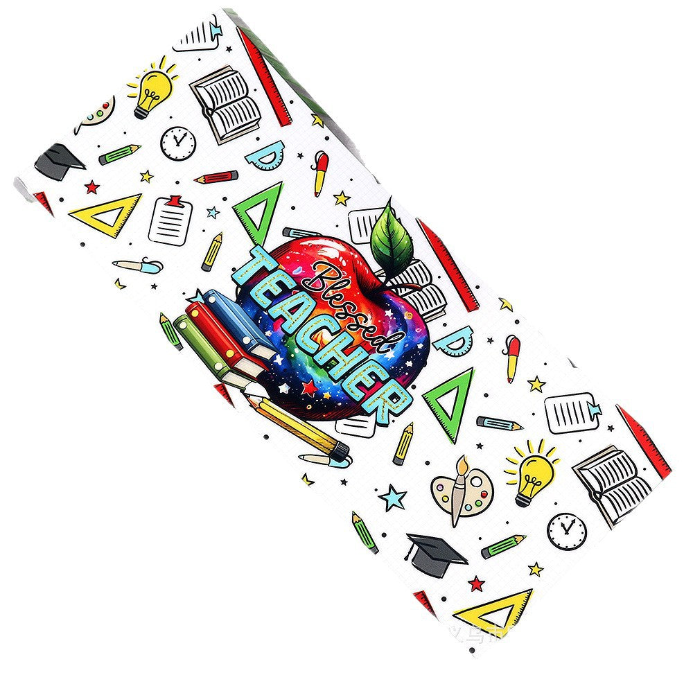 Wholesale Cartoon pencil medical UV transfer stickers crystal stickers tear film leave word crystal stickers 16oz glass stickers