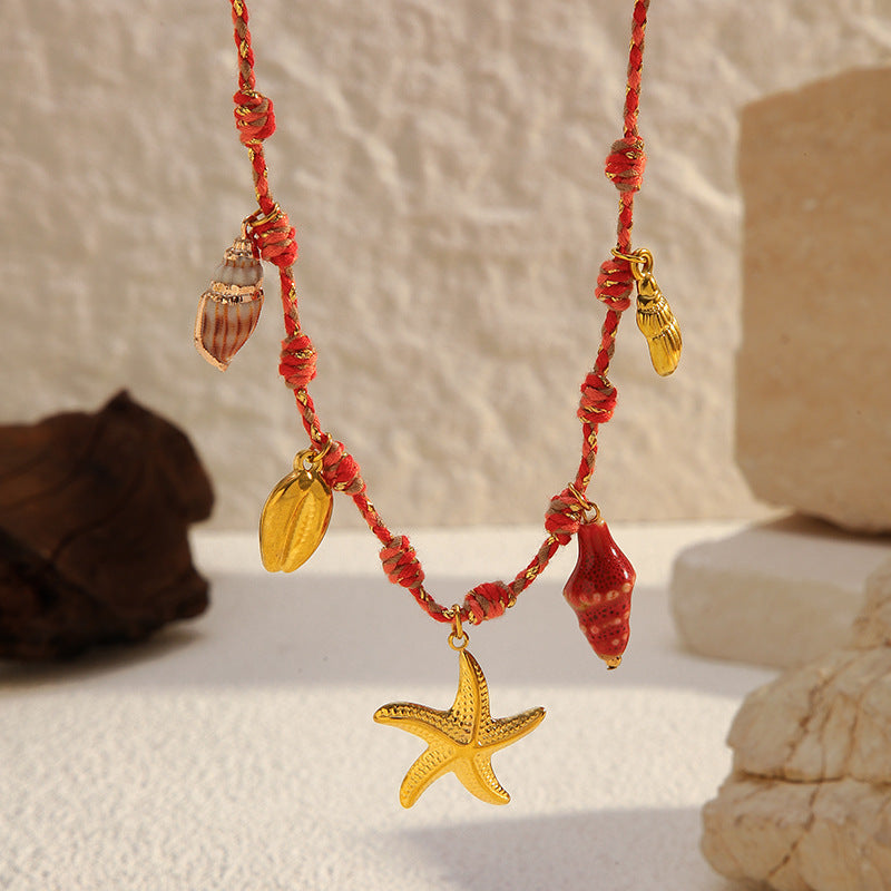 Wholesale dopamine woven stainless steel necklace