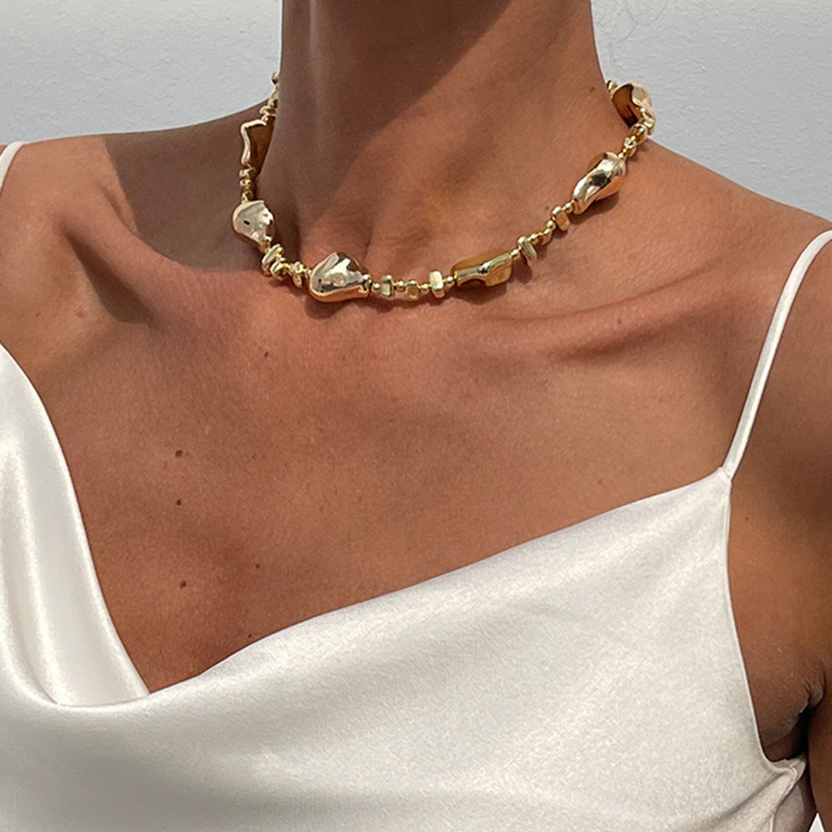 Wholesale Baroque Irregular Imitation Pearl Star Tassel Choker Necklace Fashion Accessory