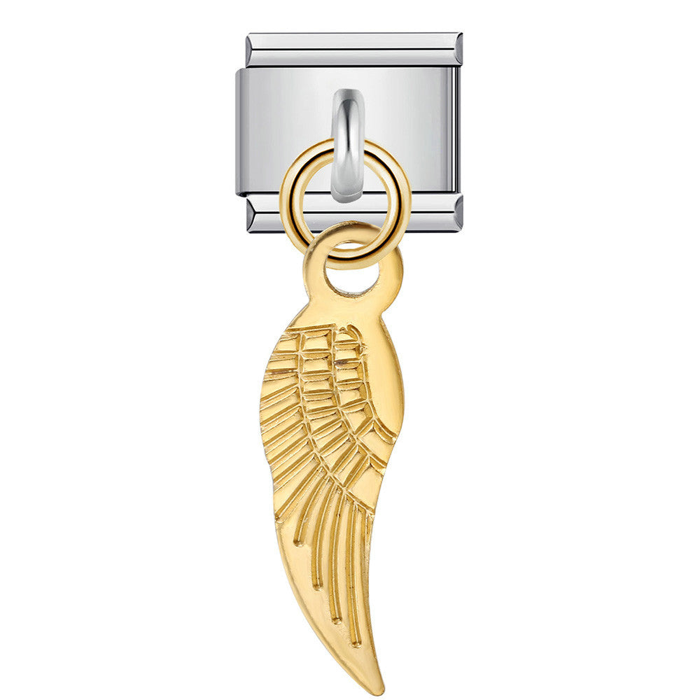 Wholesale  Italian Module Bracelet Pendant Series  Single Hook Titanium Steel Elastic Charms