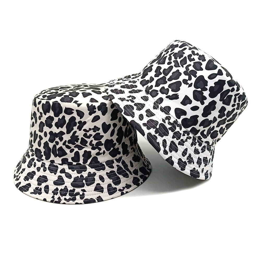 Wholesale Leopard print double-sided bucket hat