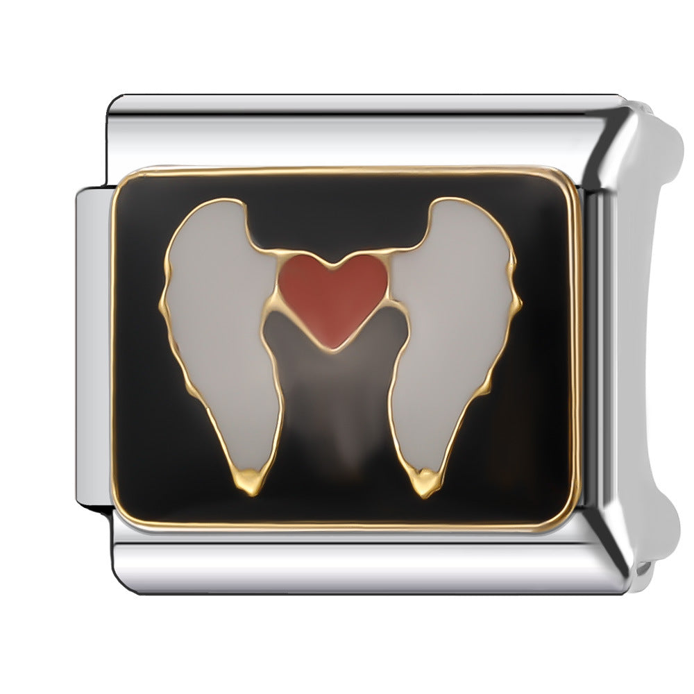 Wholesale Italian Charm Bracelet 9mm DIY Splicing Cute Animal Stainless Steel Composable Bracelet