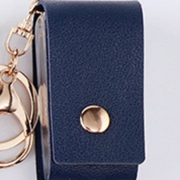 Wholesale PU Leather Keychain 30Ml Hand Sanitizer Bottle Case Boutique Resale European Style White
