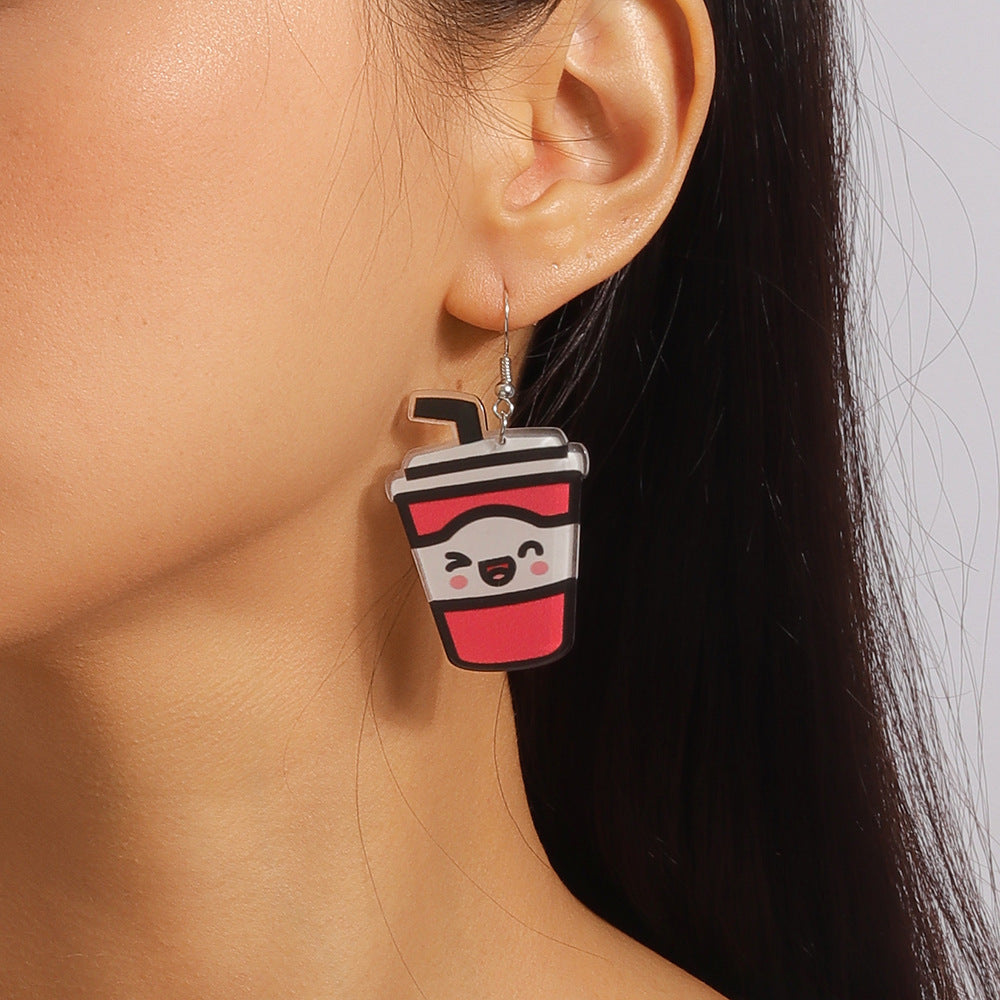 Wholesale Coke beer ear hook earrings