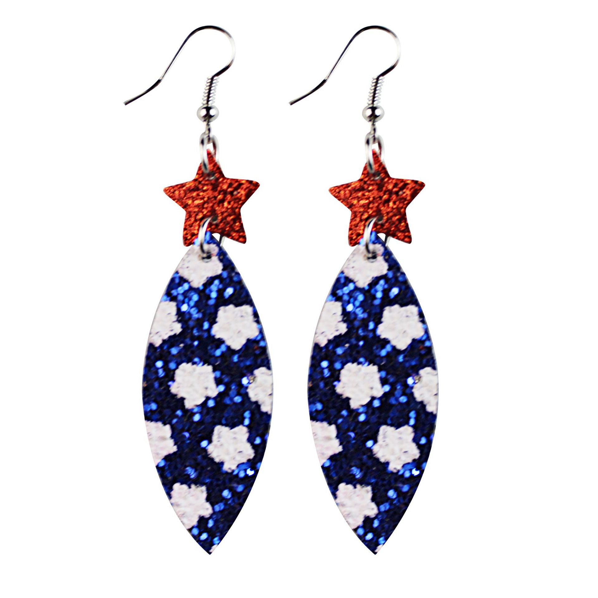 Wholesale Independence Day leather earrings