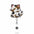 Wholesale Cute Pet Series Acrylic Retractable Rotating Badge Keychain