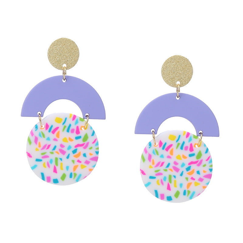 Wholesale Soft Clay Earrings Creative Artistic Woven Geometric Vintage Round Earrings