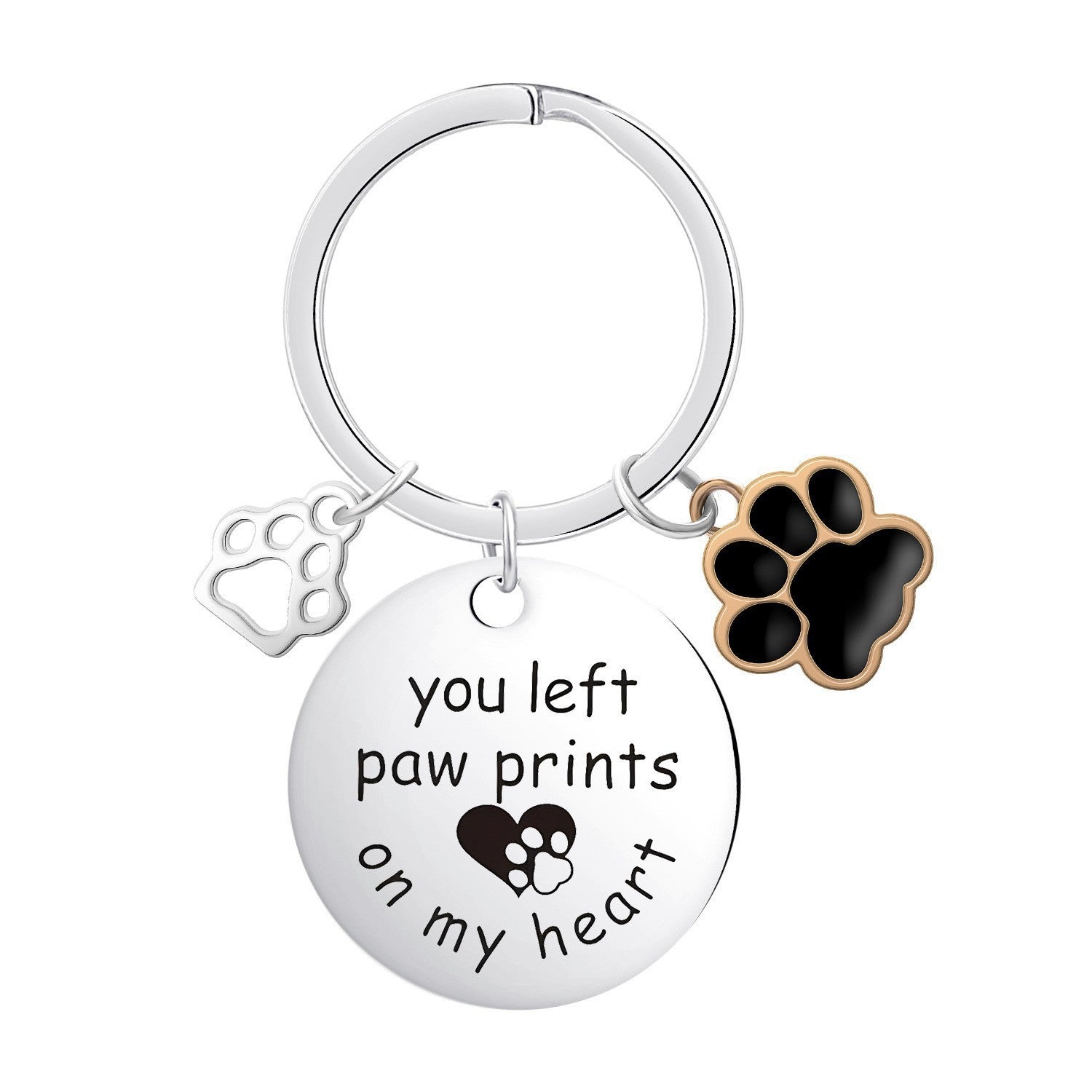 Wholesale Modern Art Titanium Steel Pet Memorial Dog Tag Keychain Fashion Jewelry Accessory Gift For Casual Everyday Use