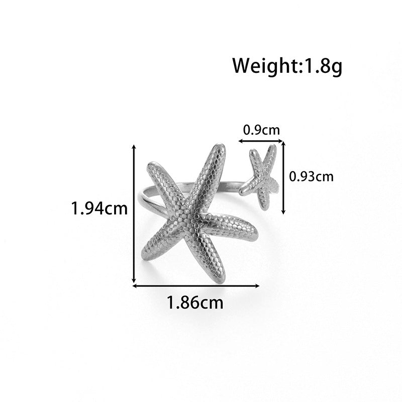 Wholesale Titanium steel  oval hollow ring geometric adjustment  ring