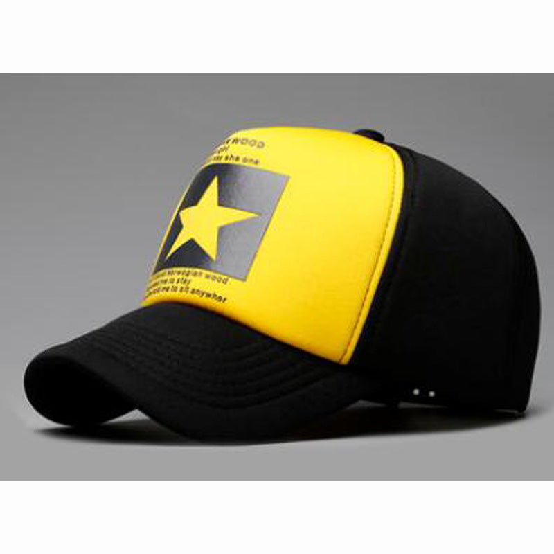 Wholesale hip hop peaked cap five-pointed star printed baseball cap