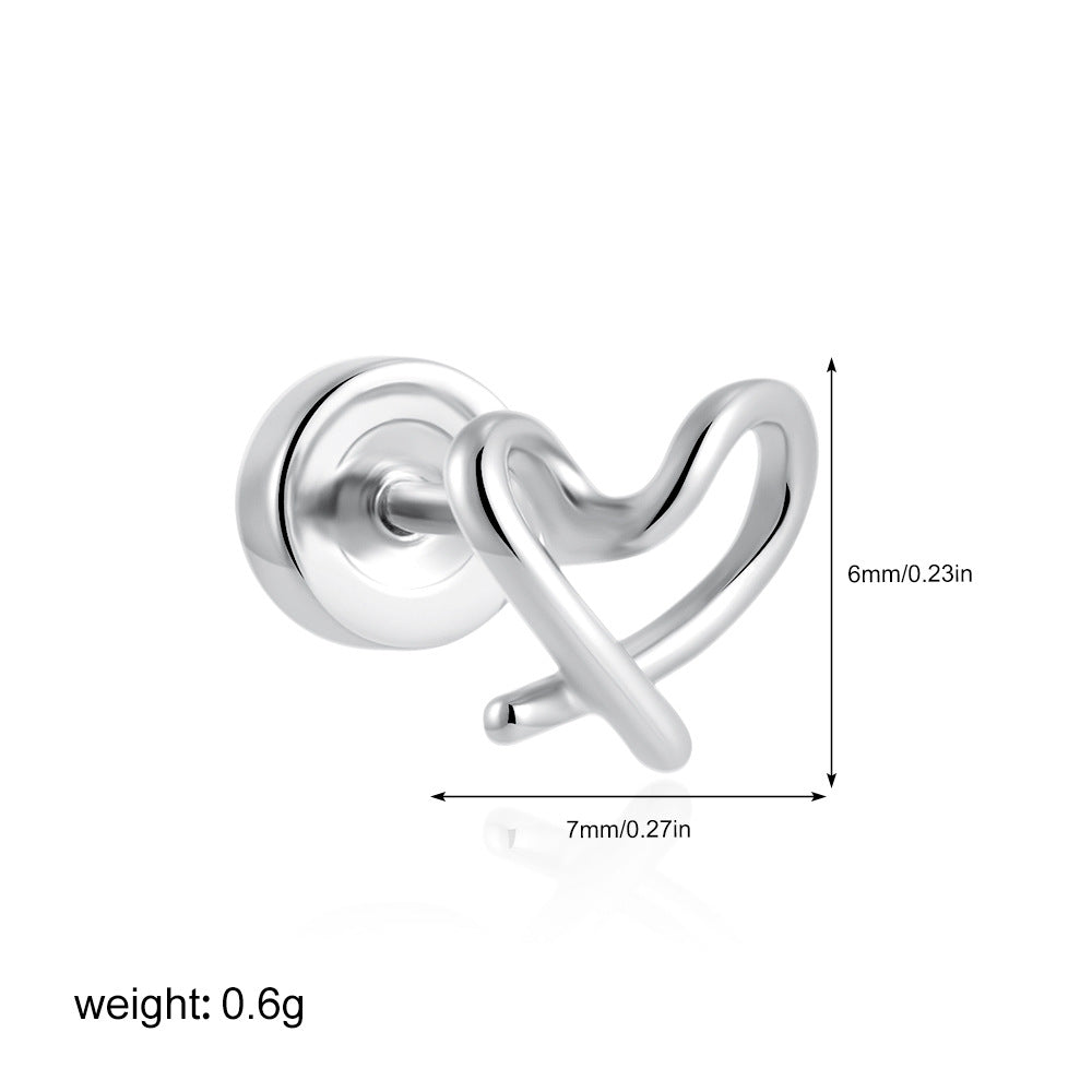 Wholesale Stainless steel 18K gold zircon titanium steel mini stud earrings