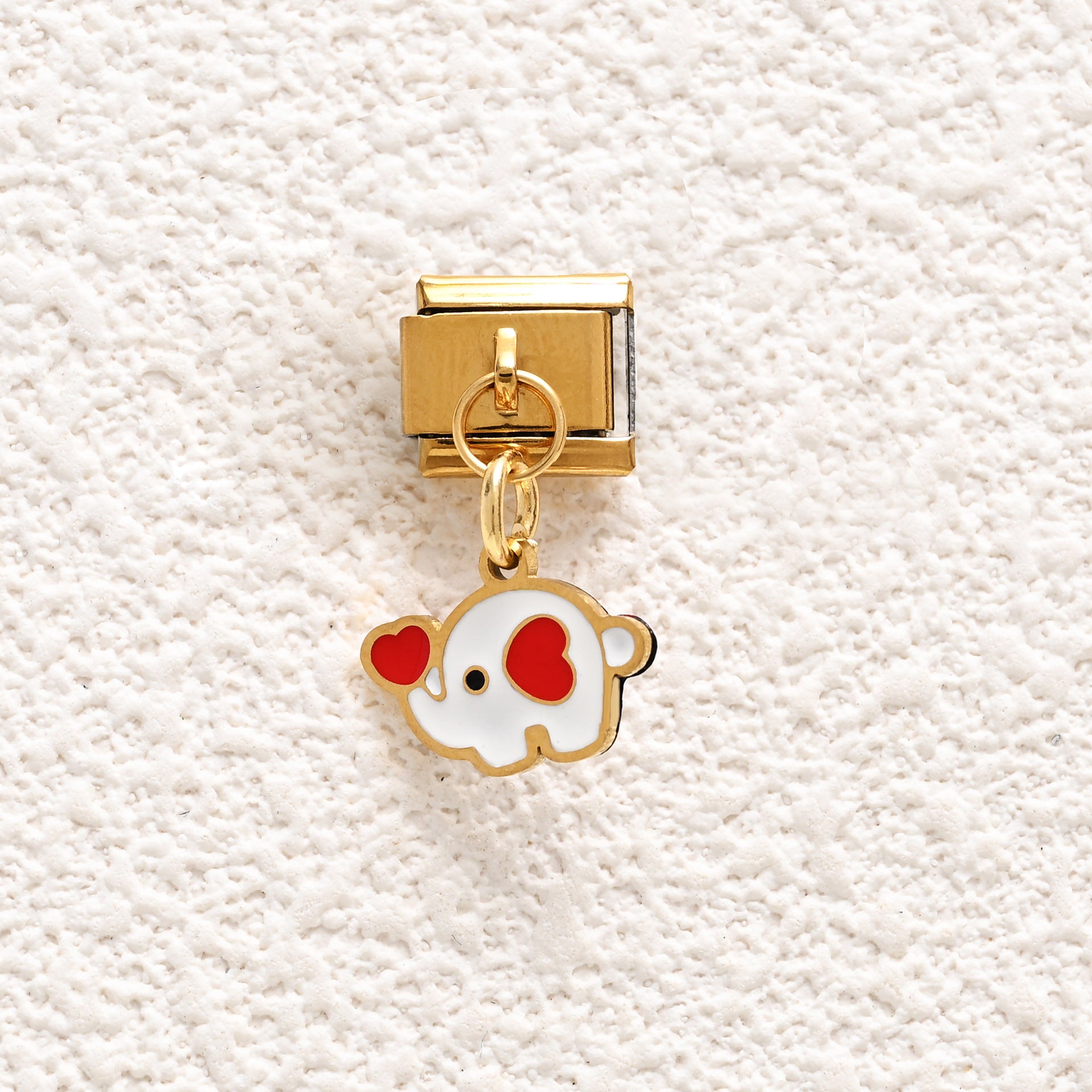 Wholesale Land Animal Italian Charm DIY Cartoon Single Section Creative Stainless Steel Composable Bracelet