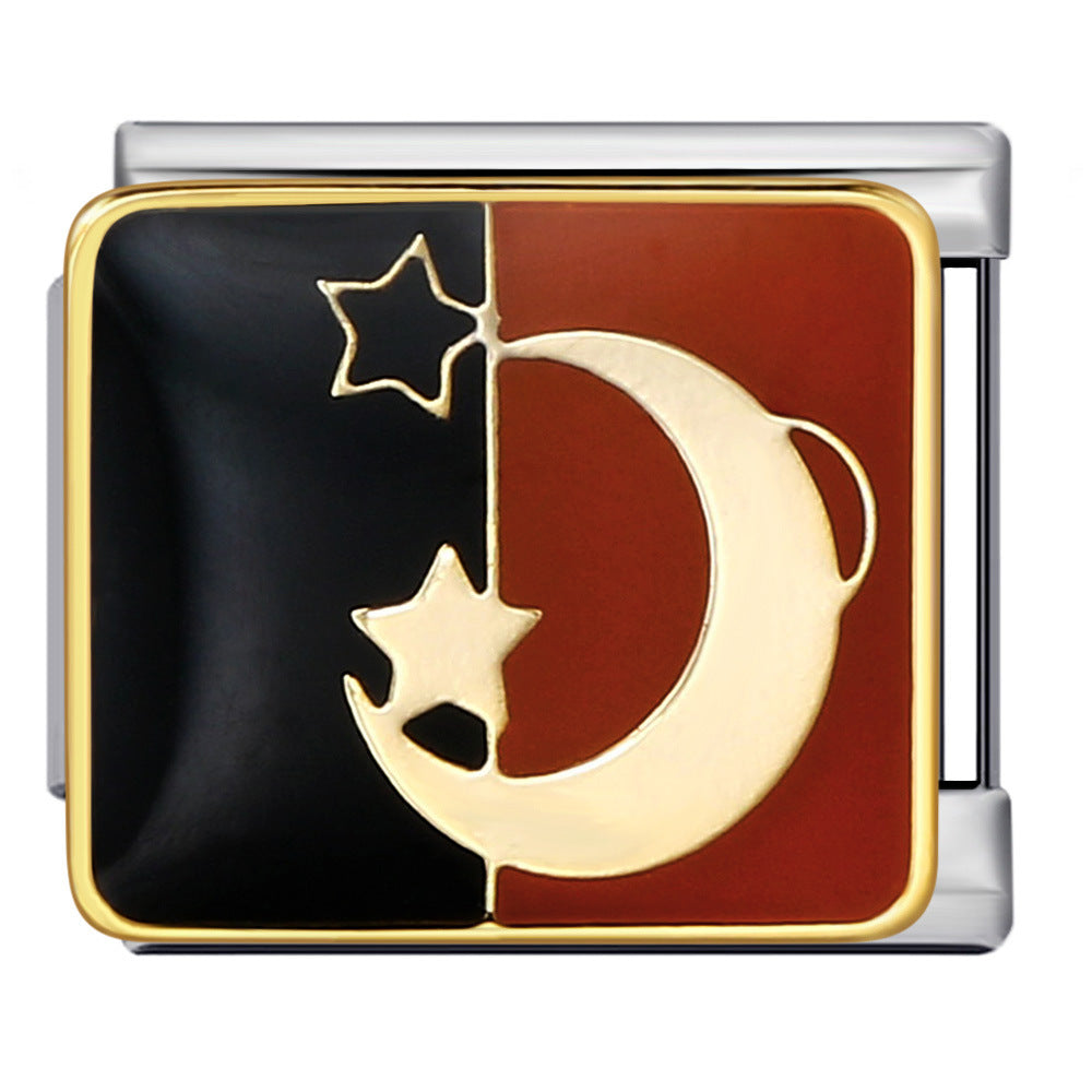 Wholesale Italian Charm Bracelet 9mm DIY Splicing Removable Oil Drop Cartoon Stainless Steel Composable Bracelet