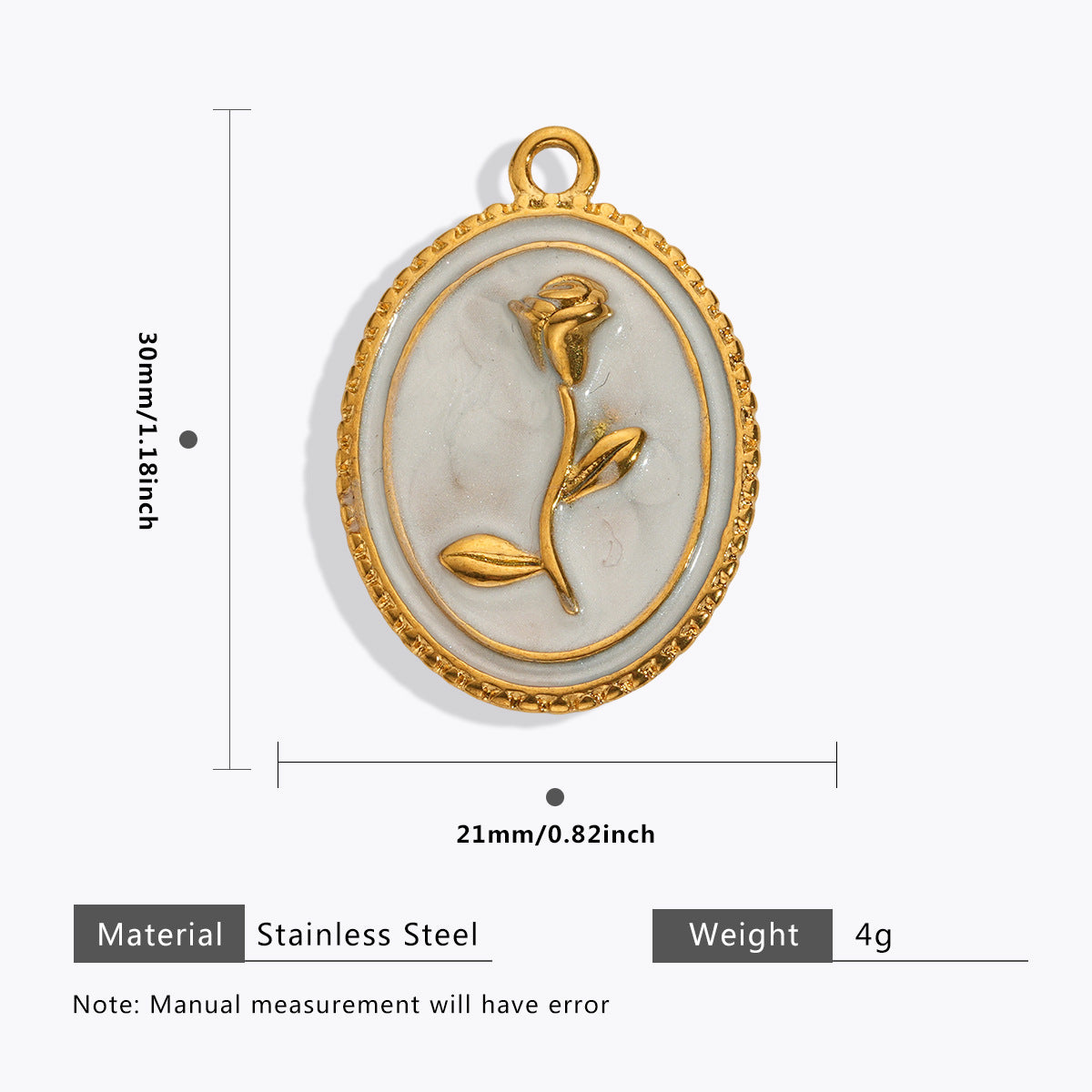 Wholesale 5pcs Stainless steel 18K vacuum plating color  flower pendant