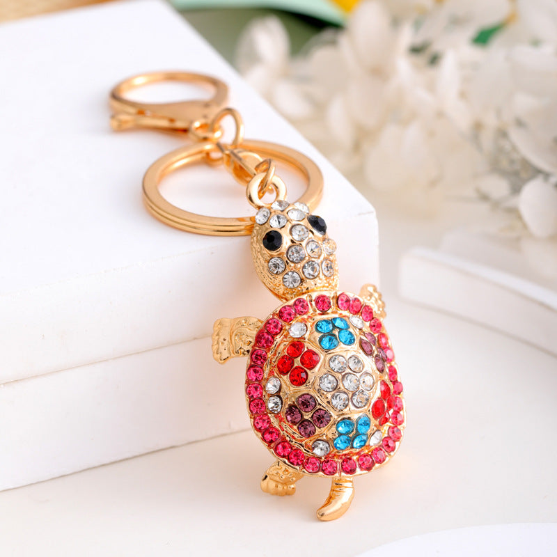 Wholesale Colorful Turtle Rhinestone Metal Keychain ACC-KC-YuanFei014