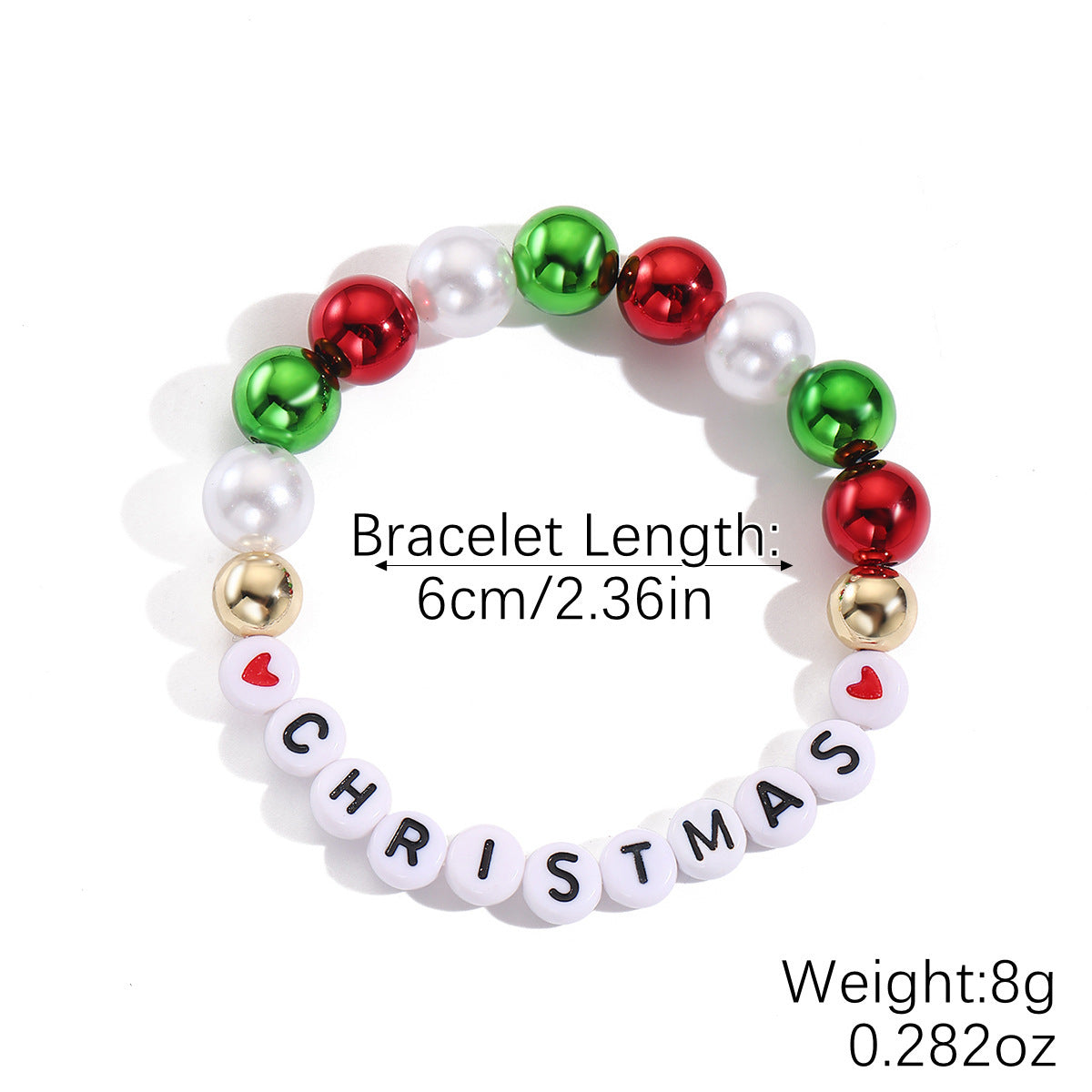 Wholesale  Christmas Bracelet Acrylic Pendant Christmas Braided Bracelet