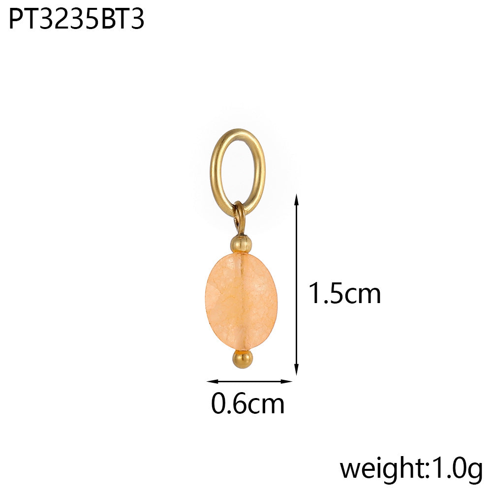 Wholesale DIY pendant accessories 14 color natural stone accessories