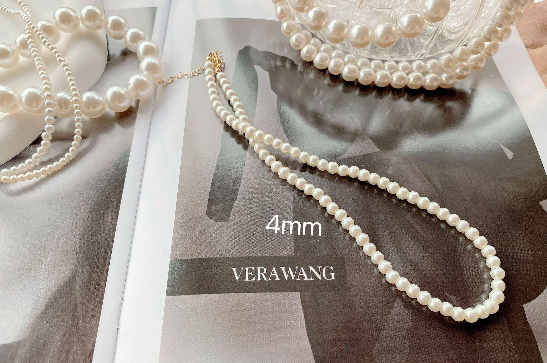 Wholesale Camellia Pearl Necklace Collarbone Chain Choker Necklace ACC-NE-Hanxi002