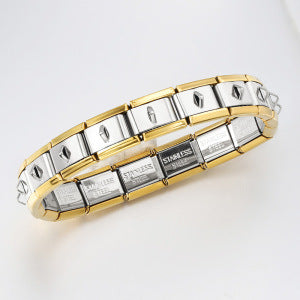 Wholesale Italian Charm Bracelet 9mm DIY Splicing Removable  Stainless Steel Composable Bracelet