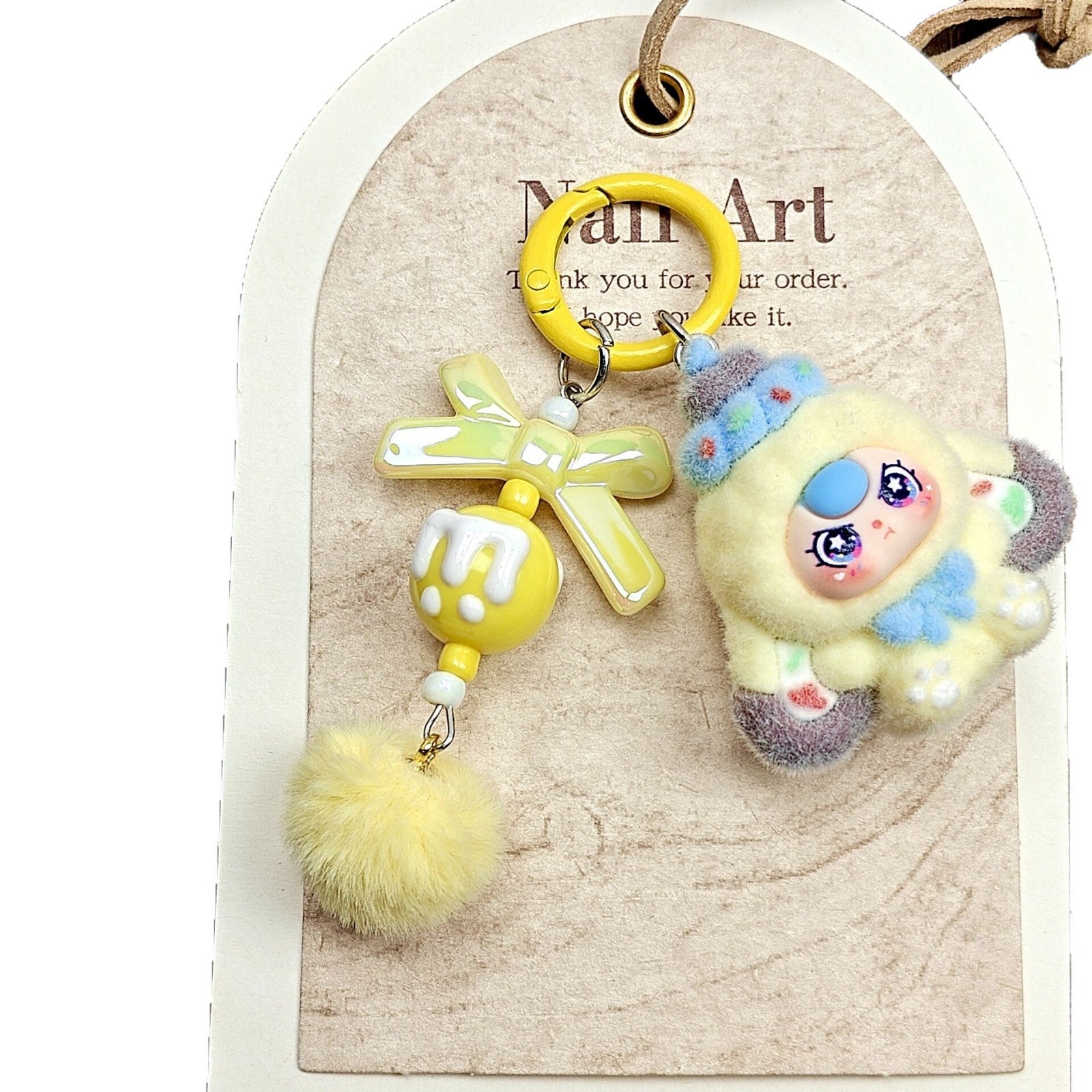 Wholesale  flocked  cartoon-themed keychains ACCVIP
