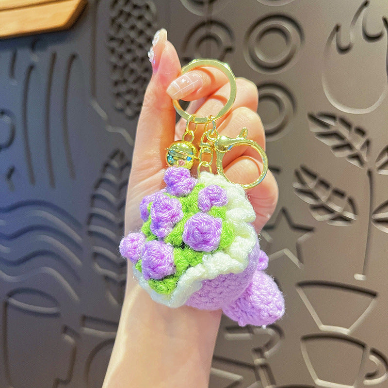 Wholesale Teacher's Day Plush Flower Keychains ACC-KC-HangLi026