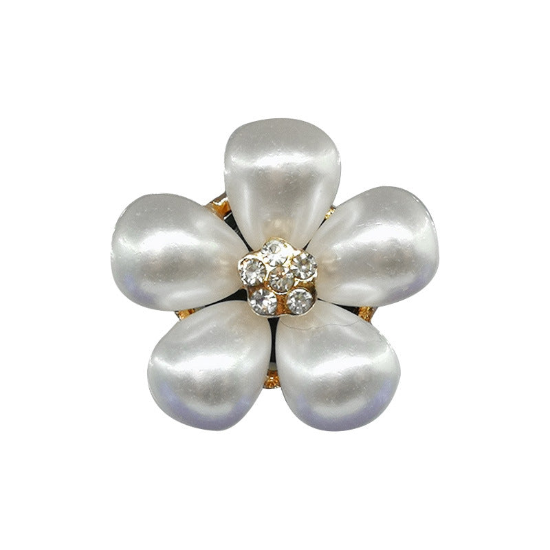 Wholesale 5pcs Random Pearl Bow Shoes Accessories Shoes Charms