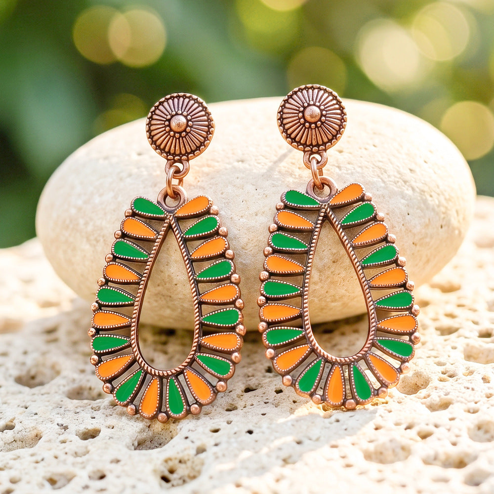 Wholesale Vintage Bohemian Drop Earrings Trendy Zinc Alloy Fashion Accessory