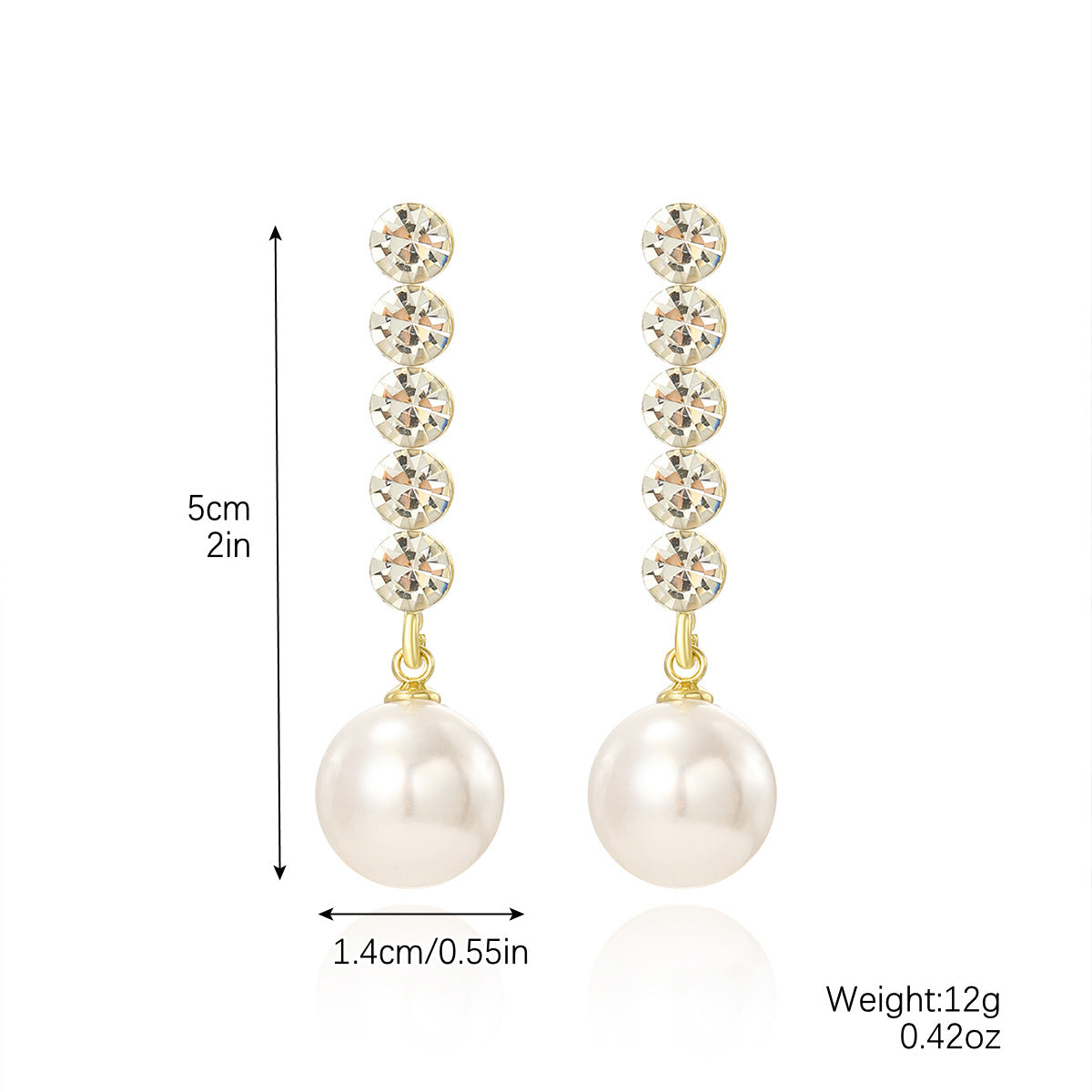 Wholesale colorful pearl pendant exaggerated exquisite earrings