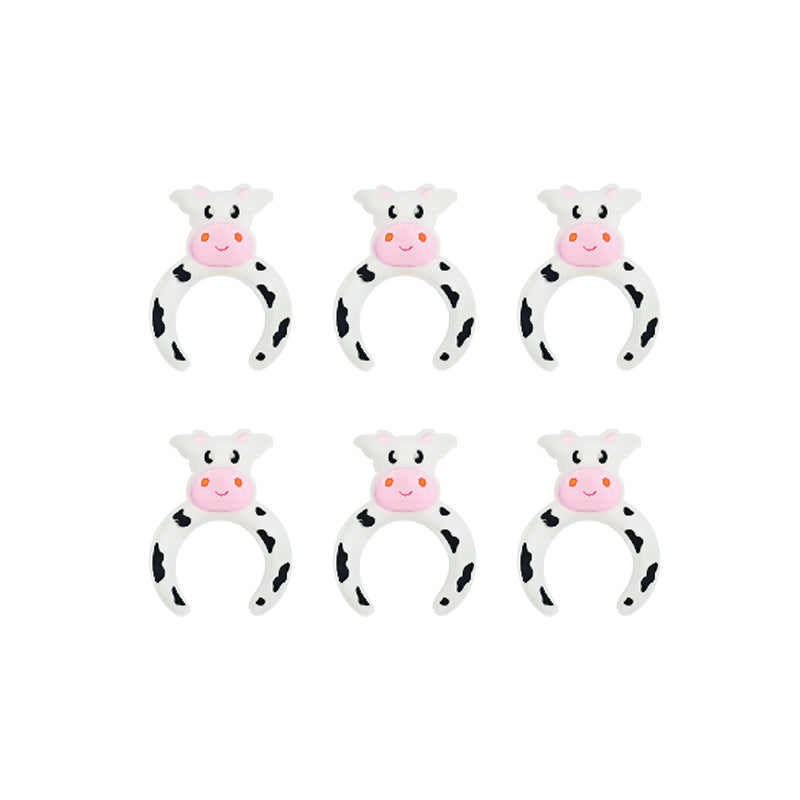 Wholesale 50pcs 15mm Cow Silicone Focus Beads DIY Beading Accessories Focal Beads ACC-BDS-JIaHao007