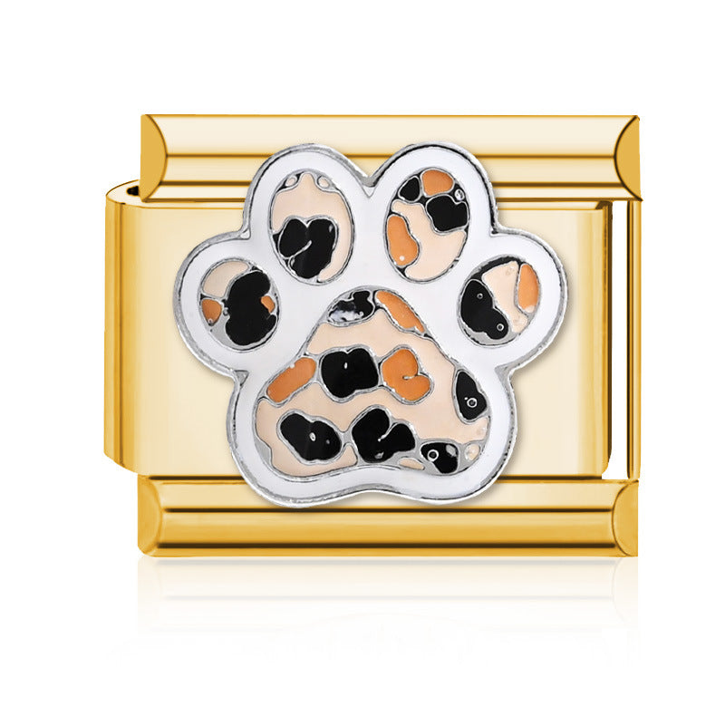 Wholesale 9mm Italian Charm Starter Bracelets DIY Leopard Stainless Steel Composable Bracelet