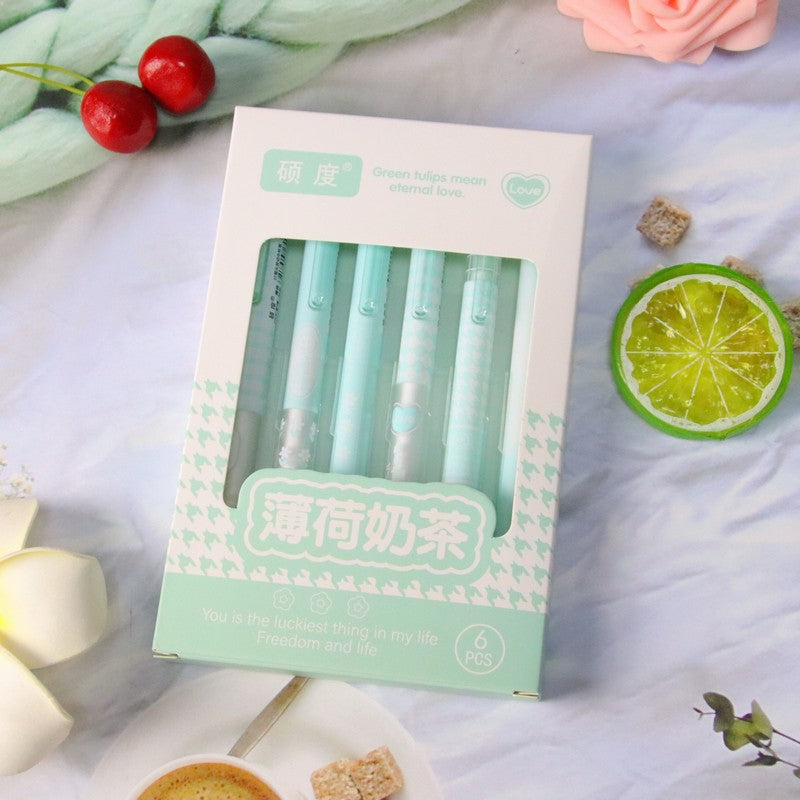 Wholesale 6pcs/set press pen  press gel pen