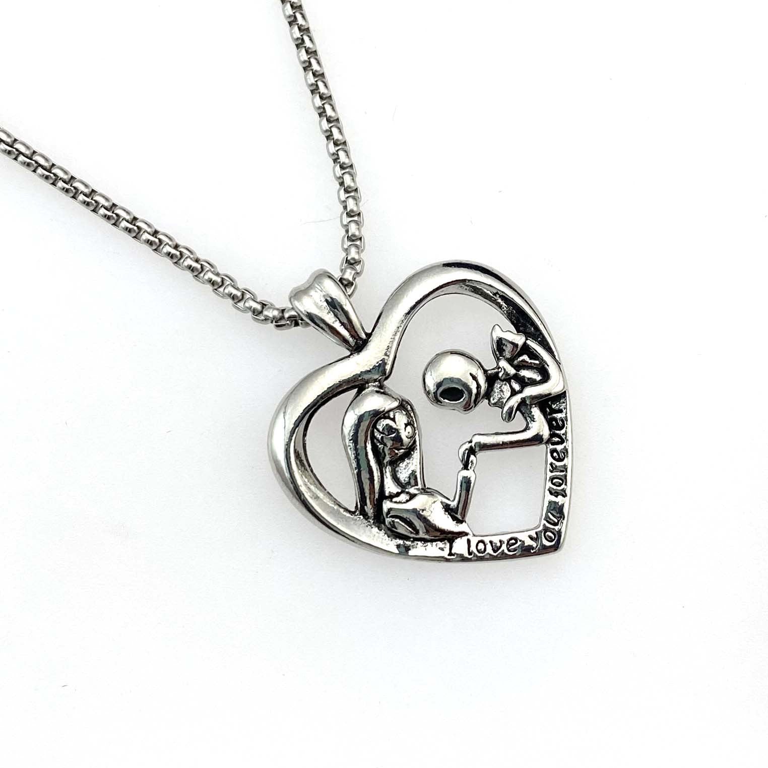 Wholesale Valentine's Day titanium steel heart-shaped luxury necklace