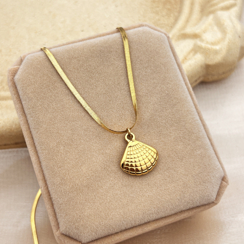 Wholesale Stainless Steel Pendant  Shell Clavicle Necklaces ACC-NE-YuSen003