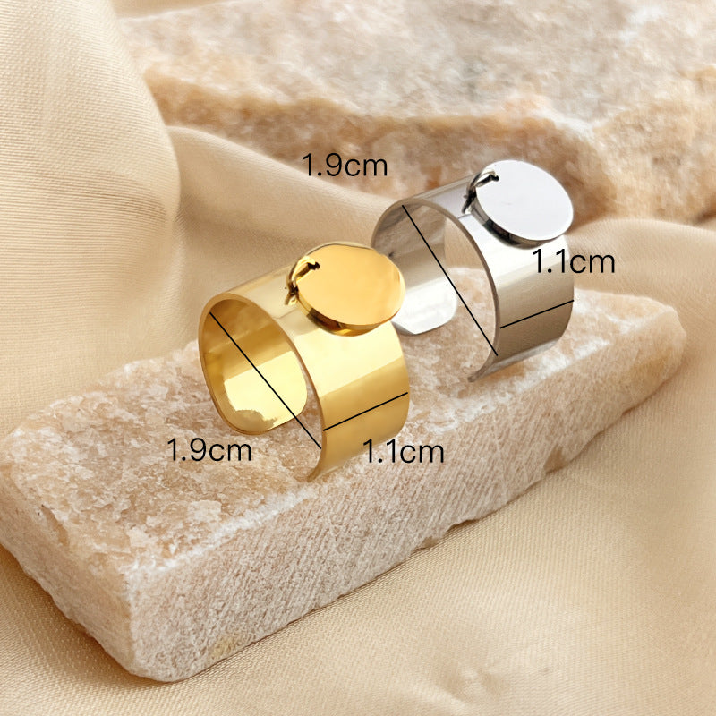 Wholesale Light luxury  Stainless steel  18K ring