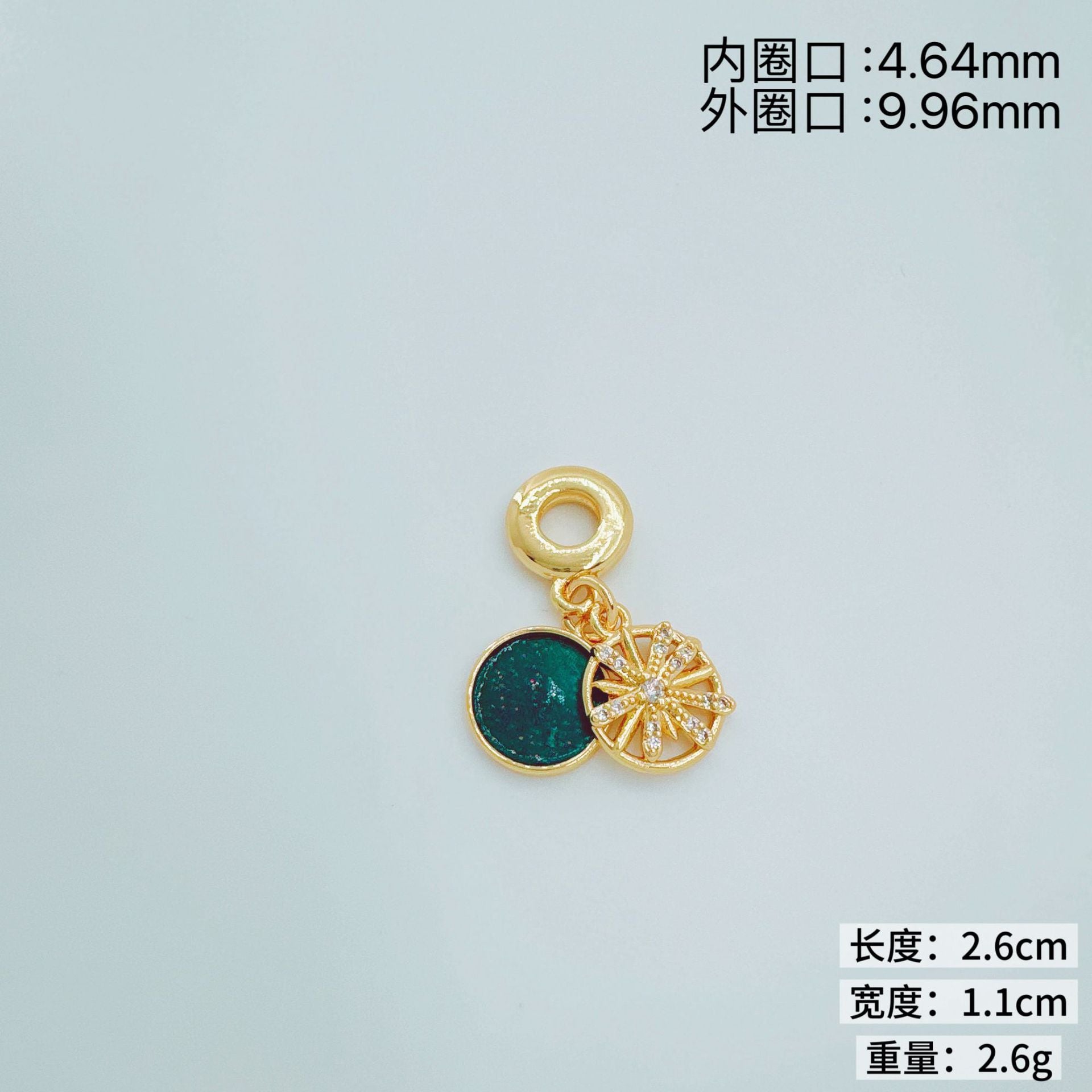 Wholesale Creative Ins Style Copper Plated Gold Pendant Trendy DIY Jewelry Accessory for Boutique Resale