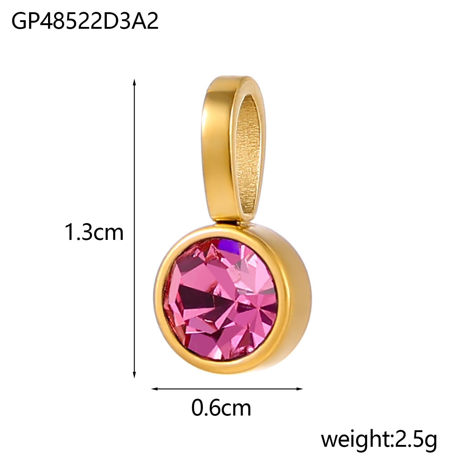 Wholesale Stainless steel birthday stone letter pendant