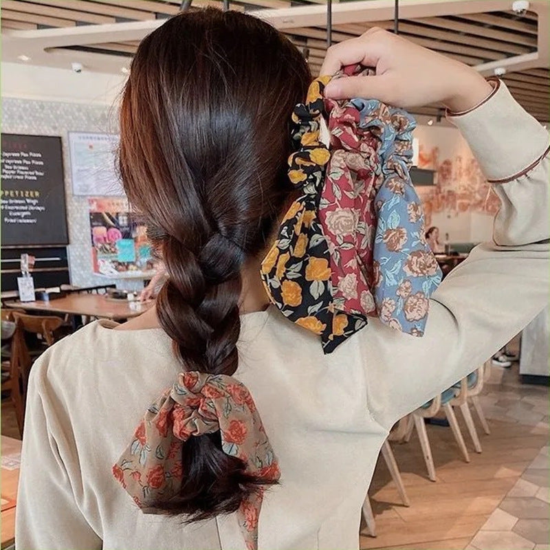 Wholesale Ribbon Bow Hair Ring Hair Scrunchies