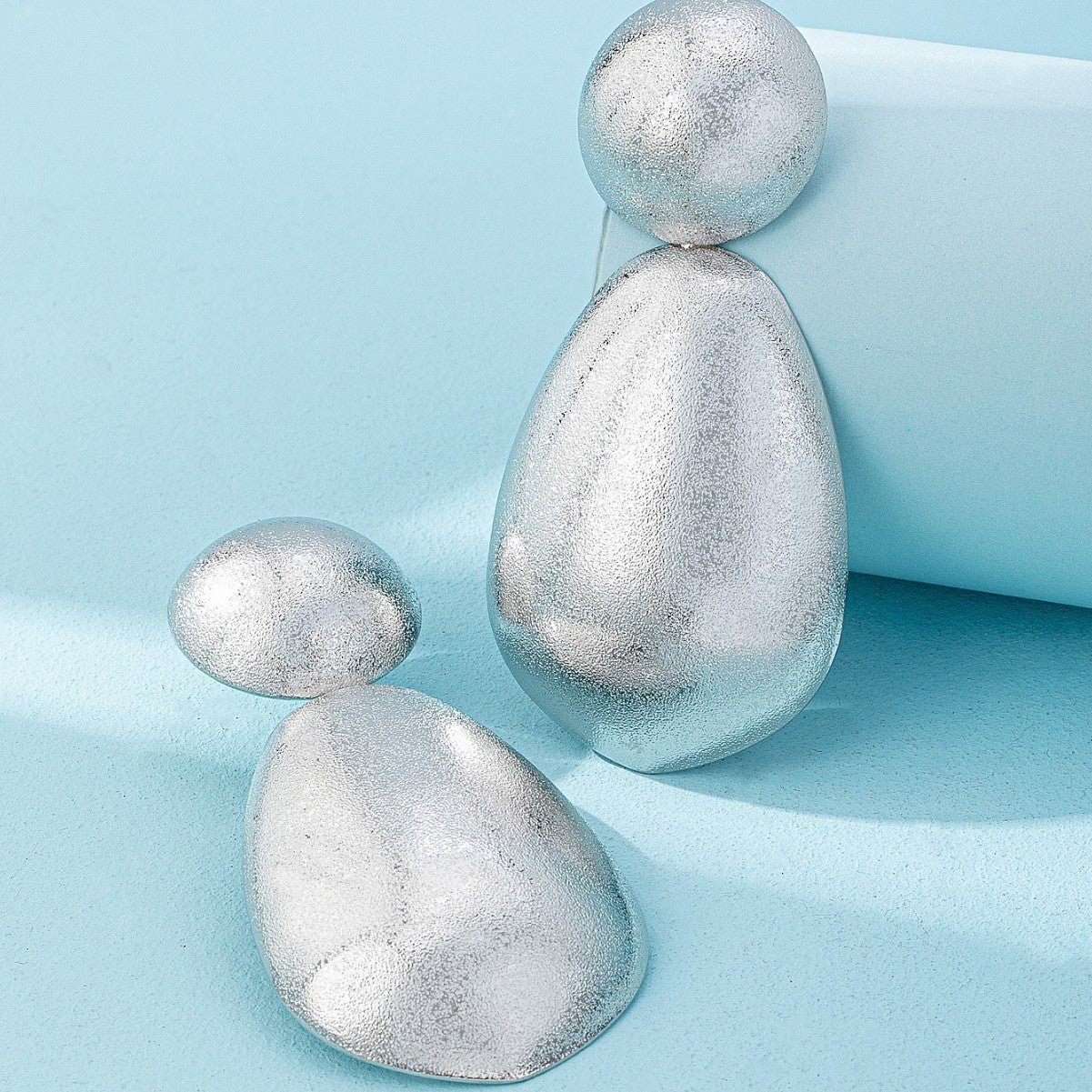 Wholesale Retro Minimalist Geometric Oval Stud Earrings