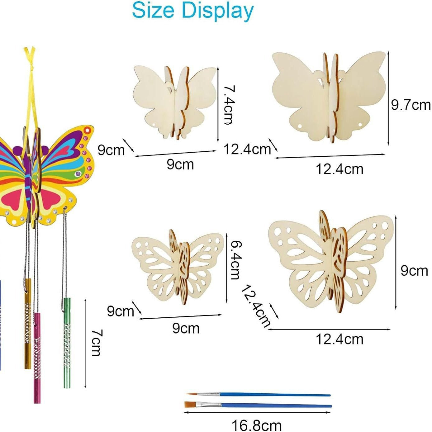 Wholesale  butterfly wind chime diy handmade material bagit