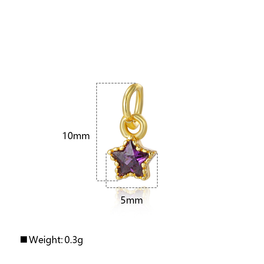 Wholesale Sunflower Colored Zirconium DIY Pendant