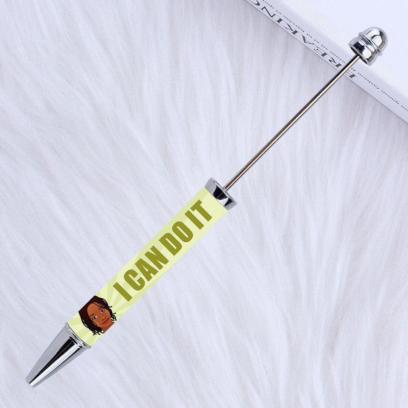 Wholesale Beadable Pens Flower Film Transfer Cartoon Sticker Bead Pen Sublimation Printing Pattern DIY Bead Pen ACC-PN-CY008