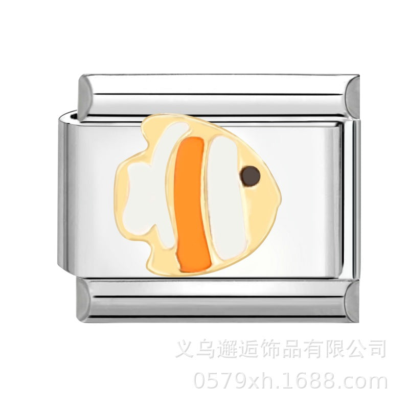 Wholesale Italian Charm Bracelet 9mm DIY Splicing Removable Stainless Steel Composable Bracelet