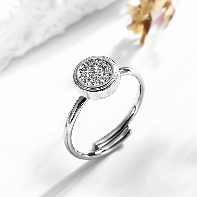 Wholesale 2PCS Titanium steel heart and flower geometric open ring