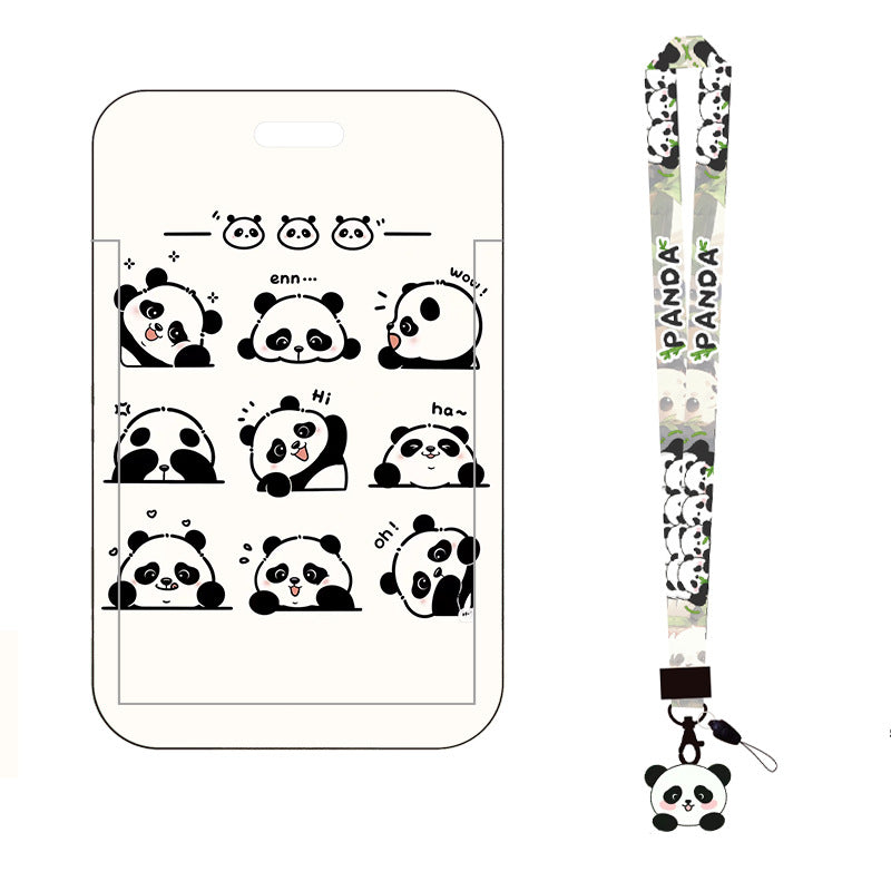 Wholesale 2pcs Cute Panda Protective Case Lanyard Keychain ACC-KC-AShi004