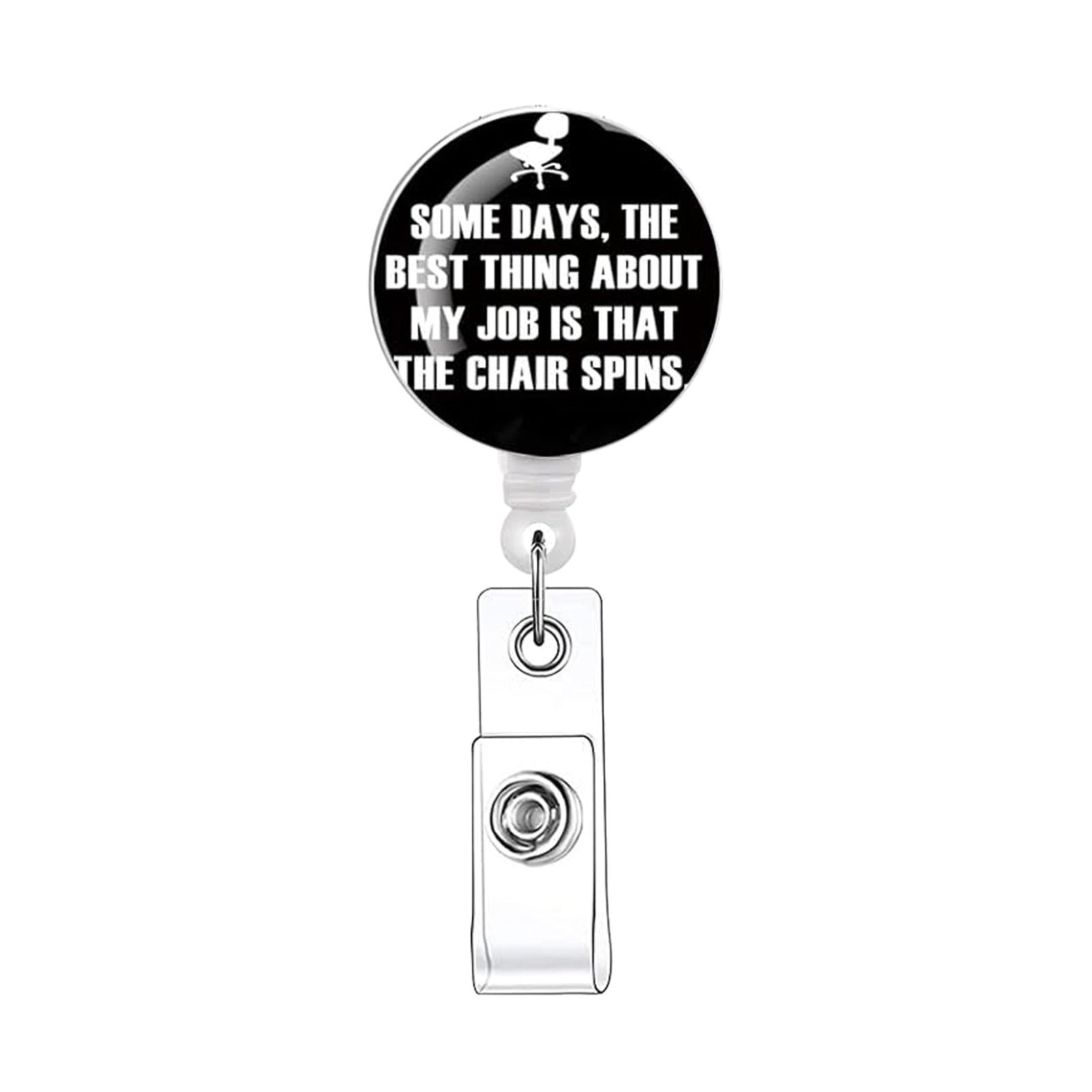 Wholesale Acrylic Retractable Badge Holder with English Quote for Everyday Office Use